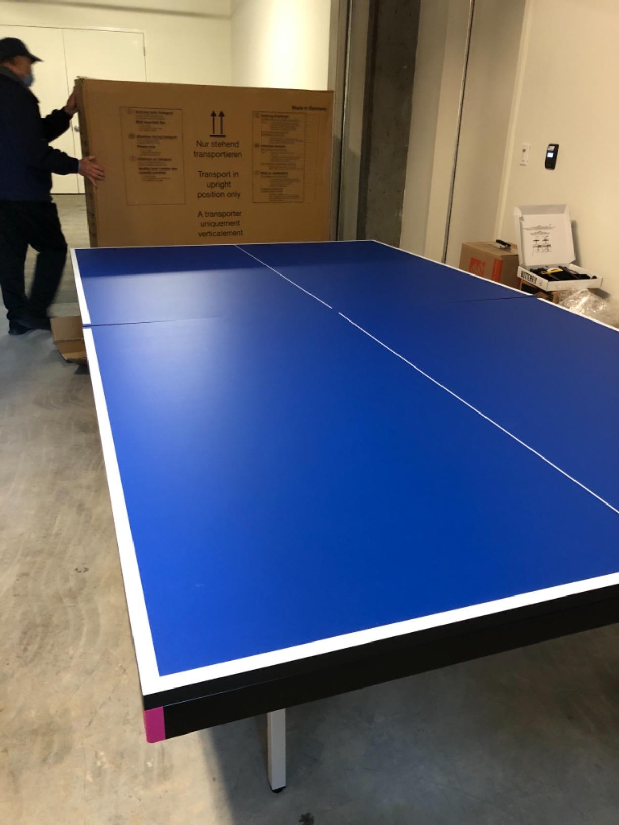 Butterfly Space Saver 22 Ping Pong Table - ITTF Approved - Rollaway Design - Compact Storage - Tournament Grade customer photo 1