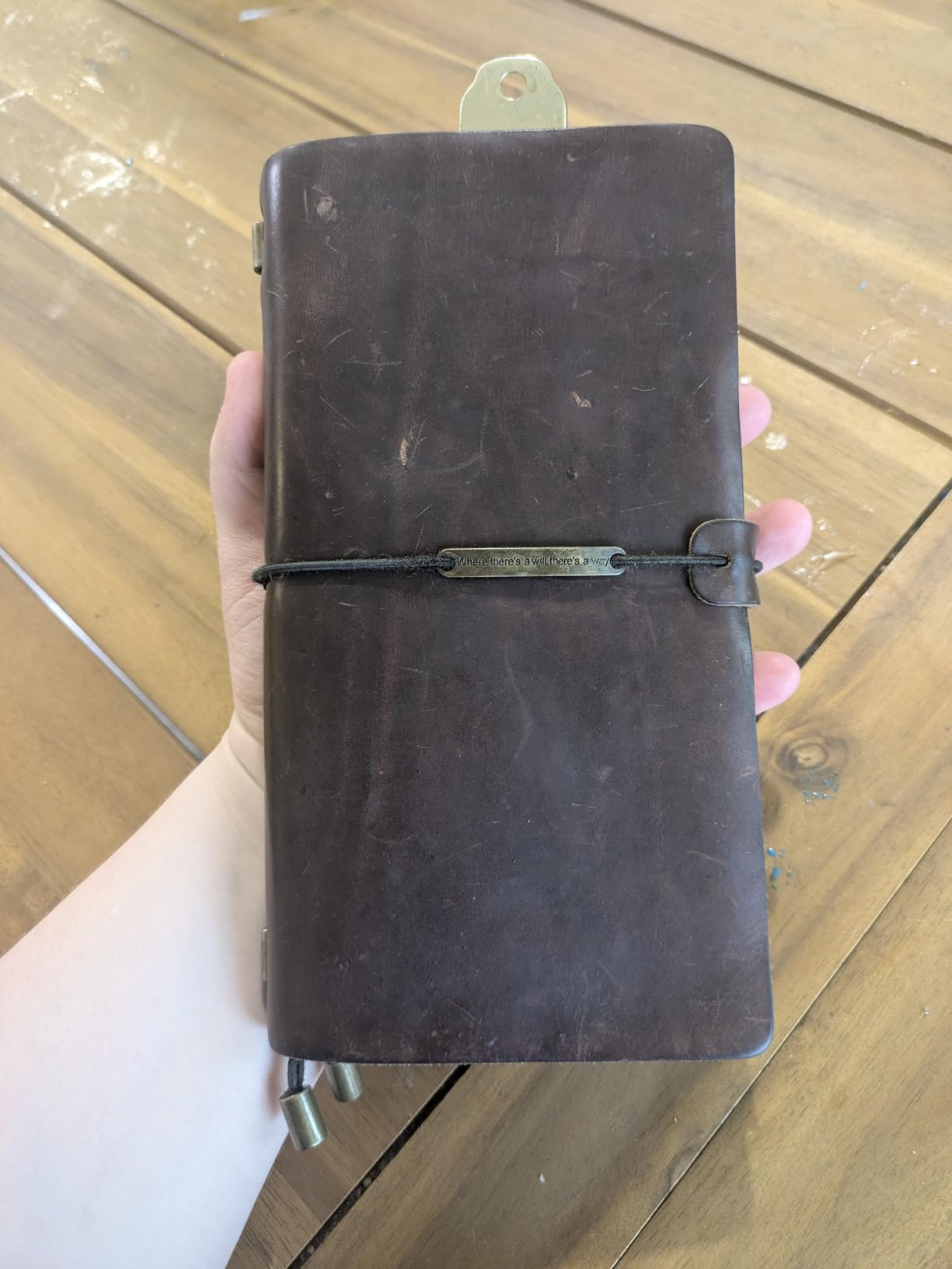 Robrasim Refillable Handmade Travelers Notebook, Leather Travel Journal Notebook for Men & Women, Perfect for Writing, Gifts, Travelers, Small Size 5.2