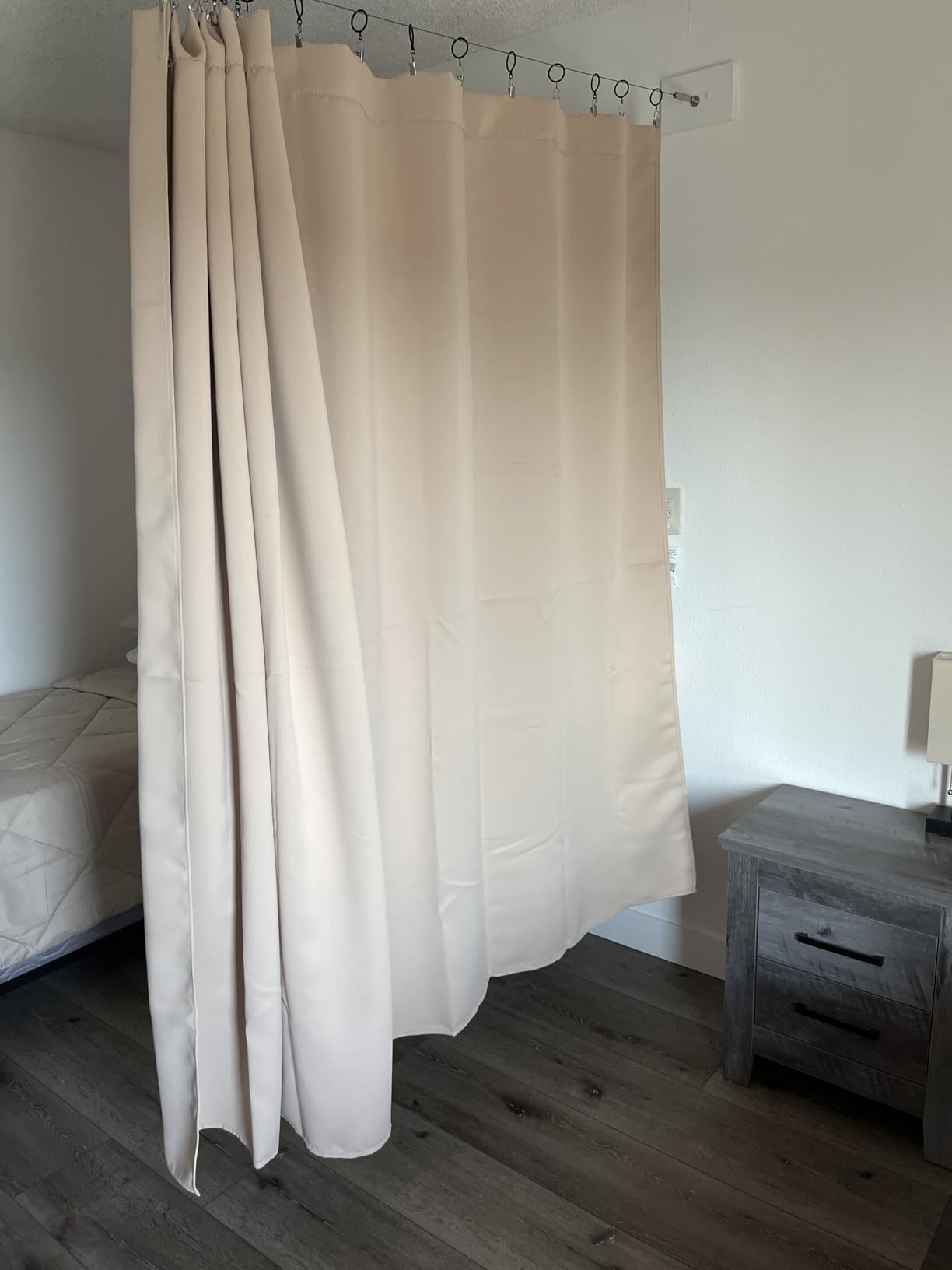 NICETOWN Nursery Essential Thermal Insulated Solid Grommet Top Blackout Curtains/Drapes (1 Pair, 42 x 63 inches in Baby Pink) customer photo 1