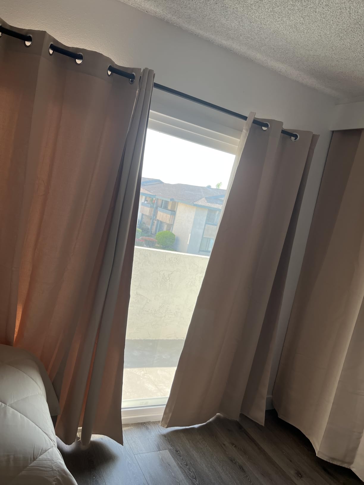 NICETOWN Nursery Essential Thermal Insulated Solid Grommet Top Blackout Curtains/Drapes (1 Pair, 42 x 63 inches in Baby Pink) customer photo 2