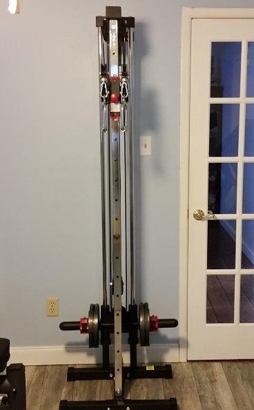 Wall Mounted Cable Machine, Dual Adjustable Pulley System with 16 Height Positions, Space-Saving Home Gym Strength Training Equipment customer photo 1