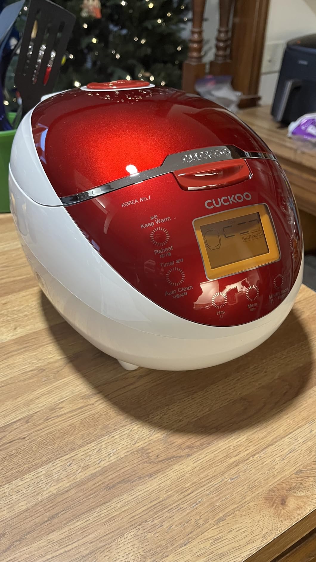 CUCKOO Micom Rice Cooker 6 Cup Uncooked / 12 Cup Cooked, Fuzzy Logic Rice Maker with Delay Timer & Keep Warm Setting, Versatile Food Steamer for Cooking, Non-Stick Inner Pot, Red (CR-0655F) customer photo 2