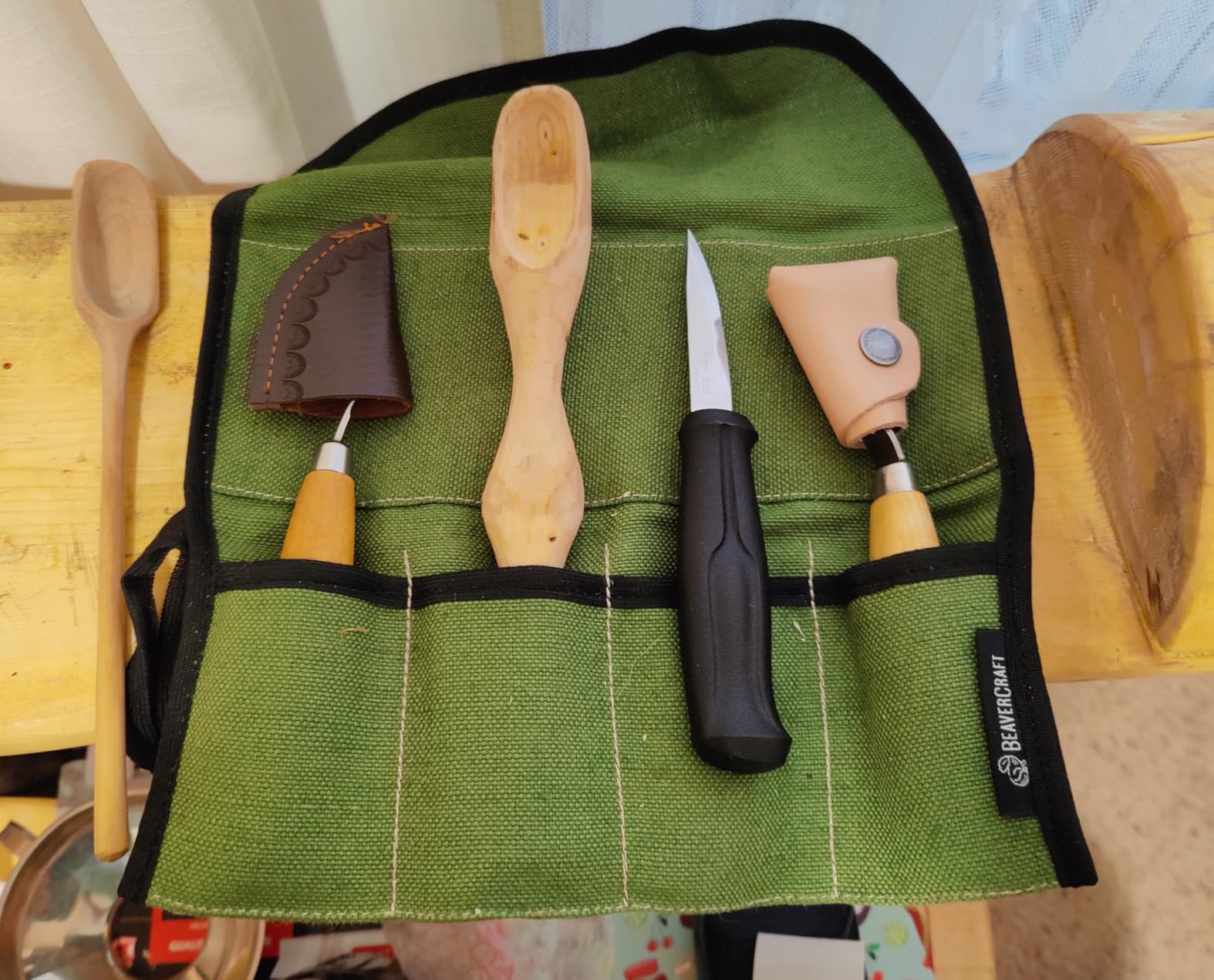 Morakniv Woodcarving Basic Sandvik Stainless Steel Wood Carving Knife With Sheath, 3 Inch customer photo 1