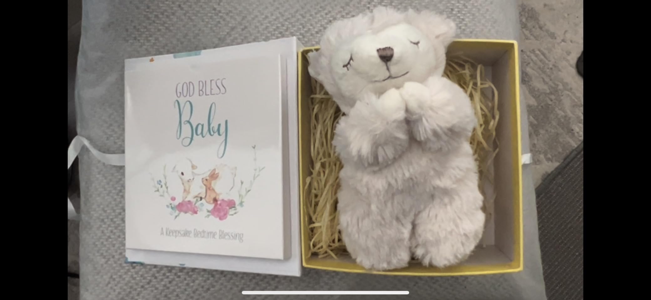 Tickle & Main Catholic Baptism Gift Set - 2-Pc White Presentation Box - Interactive Prayer Lamb & Baby's First Prayer Book - Christening Gifts for Boys & Baby Girls Ages 2+ customer photo 1
