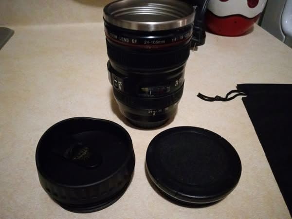 STRATA CUPS Camera Lens Coffee Mug -13.5oz | (2 LIDS + SPOON + BAG) Gift for Him, Dad Gifts, Photography, Camera accessories, Novelty Gifts customer photo 2