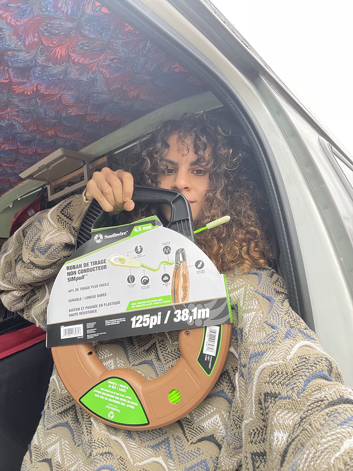 Southwire Non-Conductive Fish Tape - Ensures Safe Pulls in Live Conduit - Spiral Extruded Polymer - Low Friction - Rust Resistant - Flexible Design - 125 ft x 4.5 mm customer photo 3