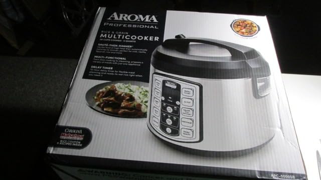 Aroma Housewares Professional Plus ARC-5000SB 20 Cup (Cooked) Digital Rice Cooker, Food Steamer, Slow Cooker, Stainless Exterior/Nonstick Pot, Silver, Black customer photo 1