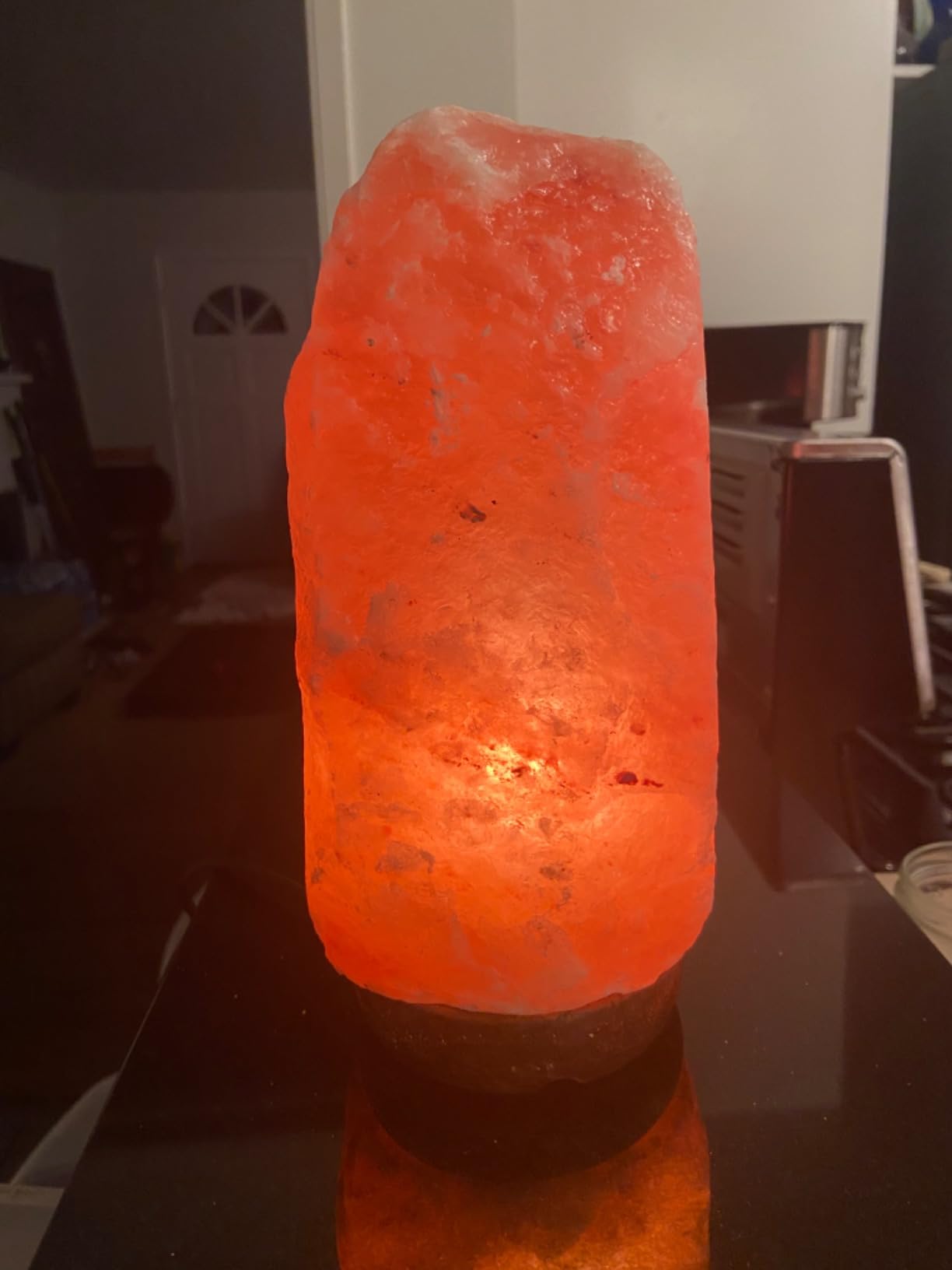The Body Source Himalayan Salt Lamp | 8-10 in (7-11 lb) | Natural Salt Rock Lamp with Dimmer Switch & Wooden Base | Night Light & Bulb Replacement customer photo 2