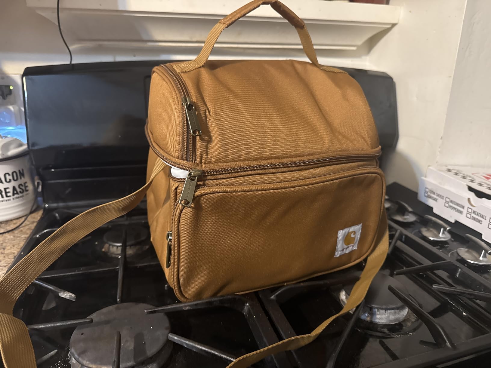 Carhartt Camping Cooler, Worksite Lunchbox, Soft Shell Lunch Bag for Construction Sites, Work and Everyday Use, Brown customer photo 1