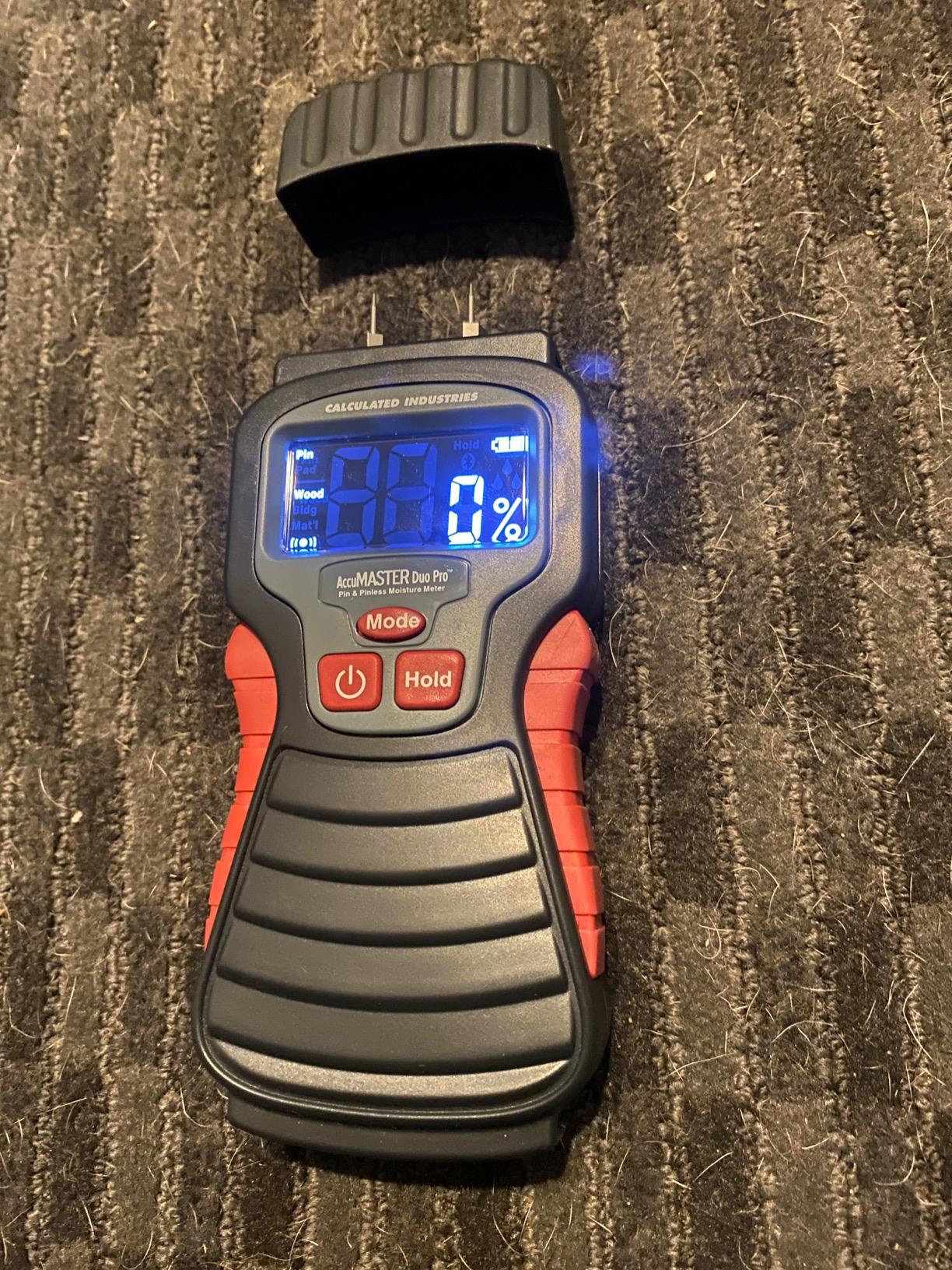 Calculated Industries 7440 AccuMASTER XT Digital Moisture Meter | Handheld |Pin Type | Backlit LCD Display | Detects Leaks, Damp and Moisture in Wood, Walls, Ceilings, Carpet and Firewood customer photo 1