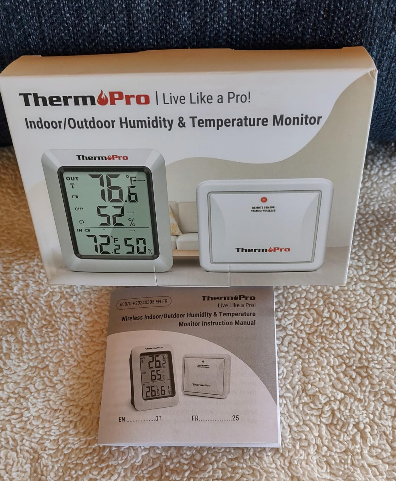 TempPro TP60 Digital Hygrometer Outdoor Thermometer Wireless Temperature and Humidity Gauge Monitor Room Thermometer with 500ft/150m Range customer photo 1