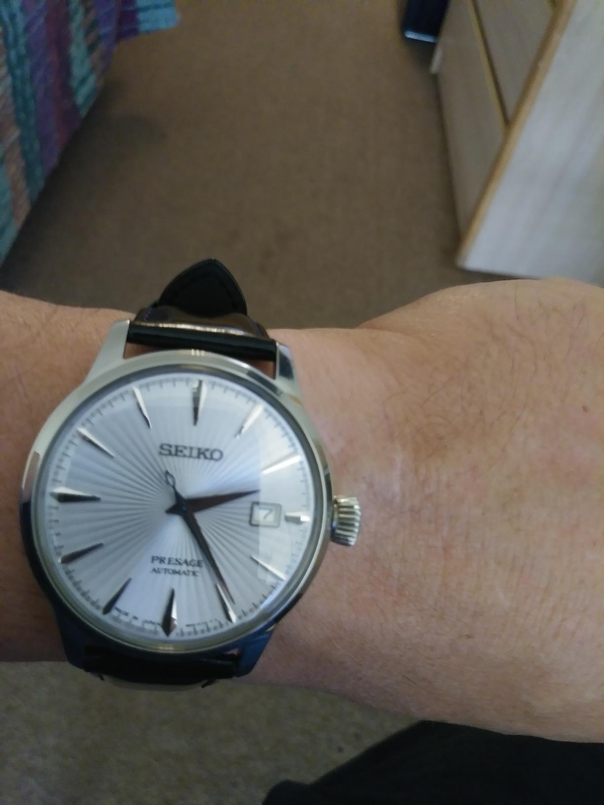 Seiko PRESAGE Automatic Ice Blue Cocktail Time 'Sky Diving' SRPB43J1 customer photo 1