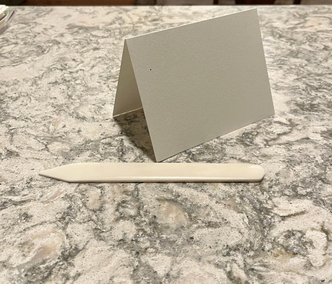 VENCINK 8 inch Genuine Bone Folder Natural Origami Paper Creaser Scoring Folding Tool for Leather Cards DIY Handmade Bookbinding Burnishing Shaping Creasing (100% Real Cattle Bone) customer photo 2