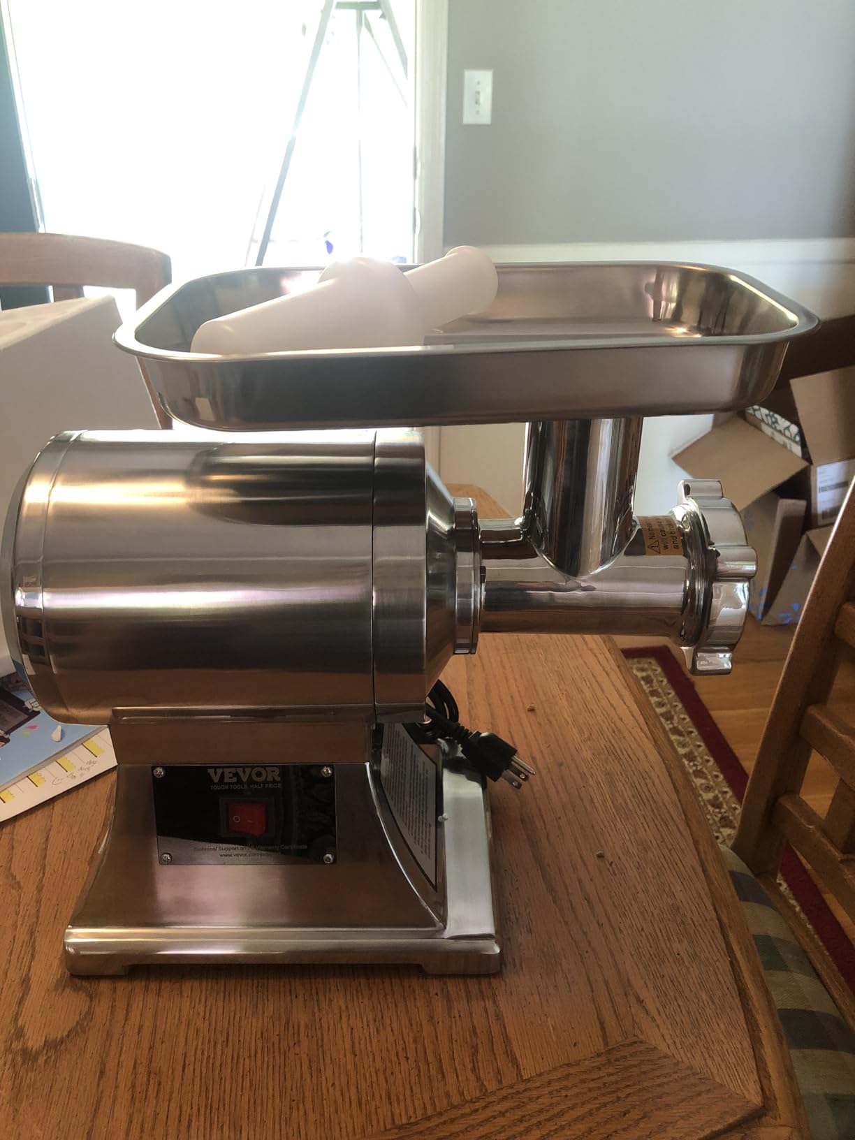 Happybuy Commercial Meat Grinder,550LB/h 1100W, 220 RPM Heavy Duty Stainless Steel Industrial Meat Mincer w/2 Blades, Grinding Plates & Meat Pusher customer photo 2