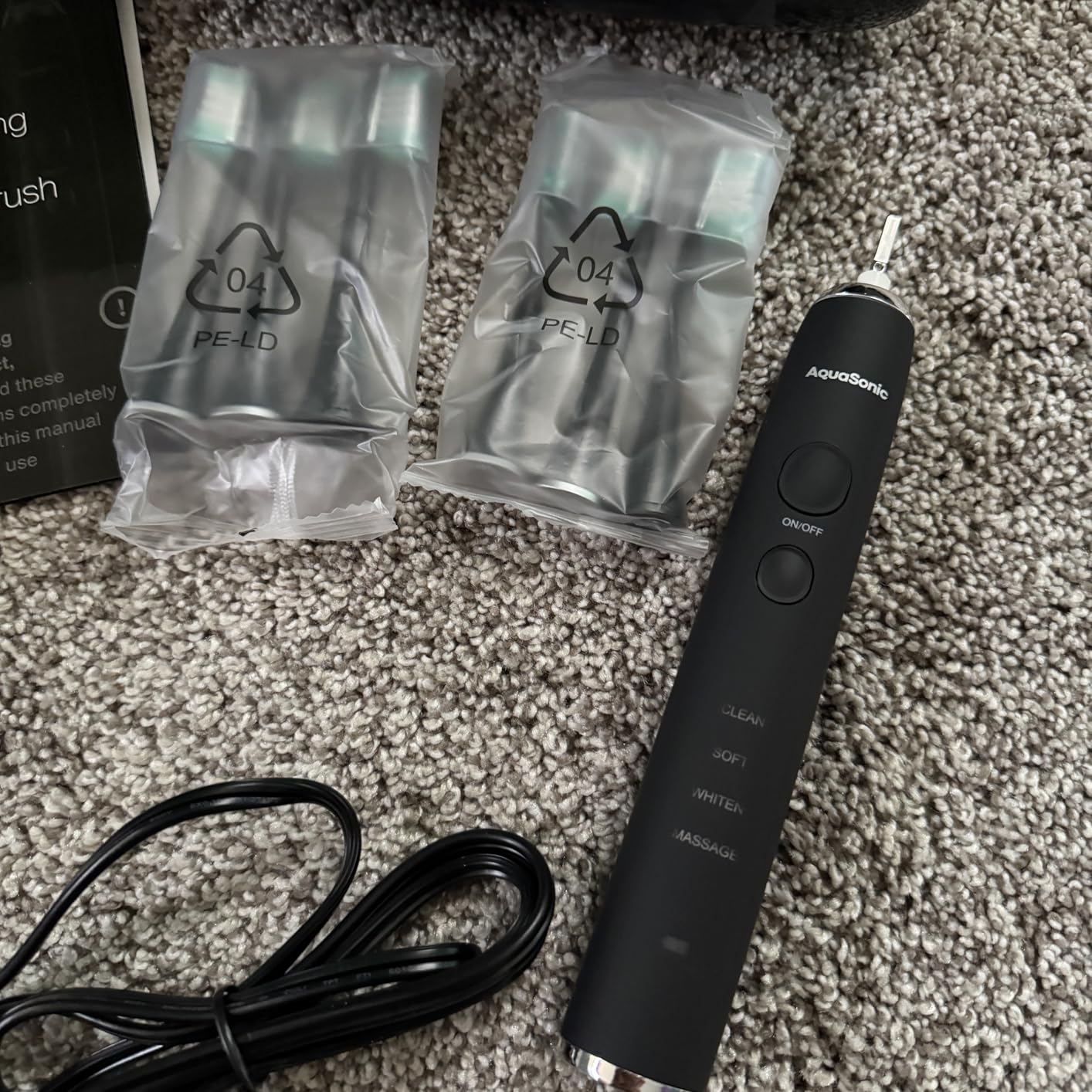 Aquasonic Black Series Ultra Whitening Toothbrush - ADA Accepted Electric Toothbrush- 8 Brush Heads & Travel Case - 40,000 VPM Electric Motor & Wireless Charging - 4 Modes w Smart Timer customer photo 2