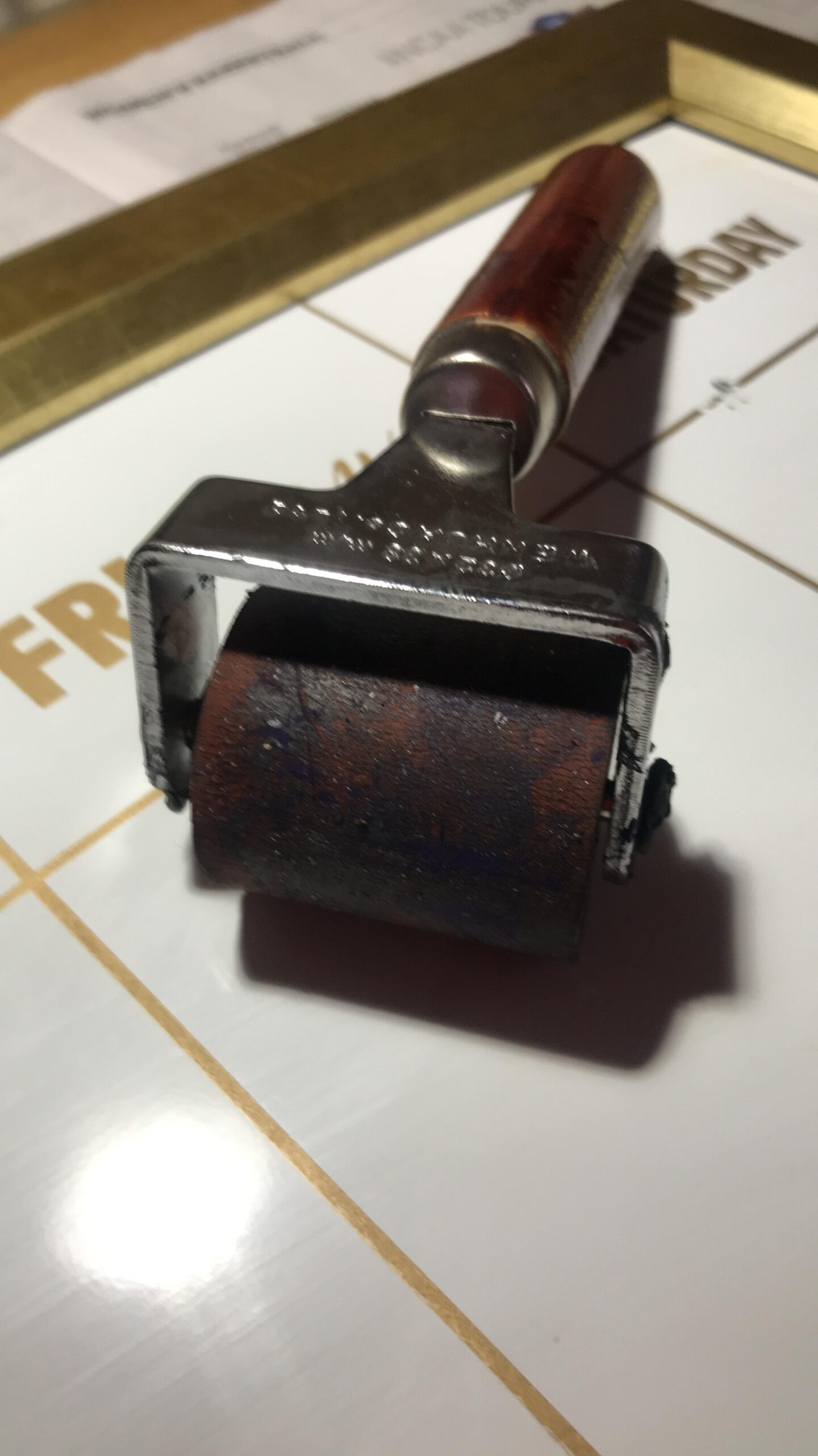 MyLifeUNIT Rubber Brayer, Brayer Ink Roller, Soft Rubber Brayer Roller with Wooden Handle customer photo 2