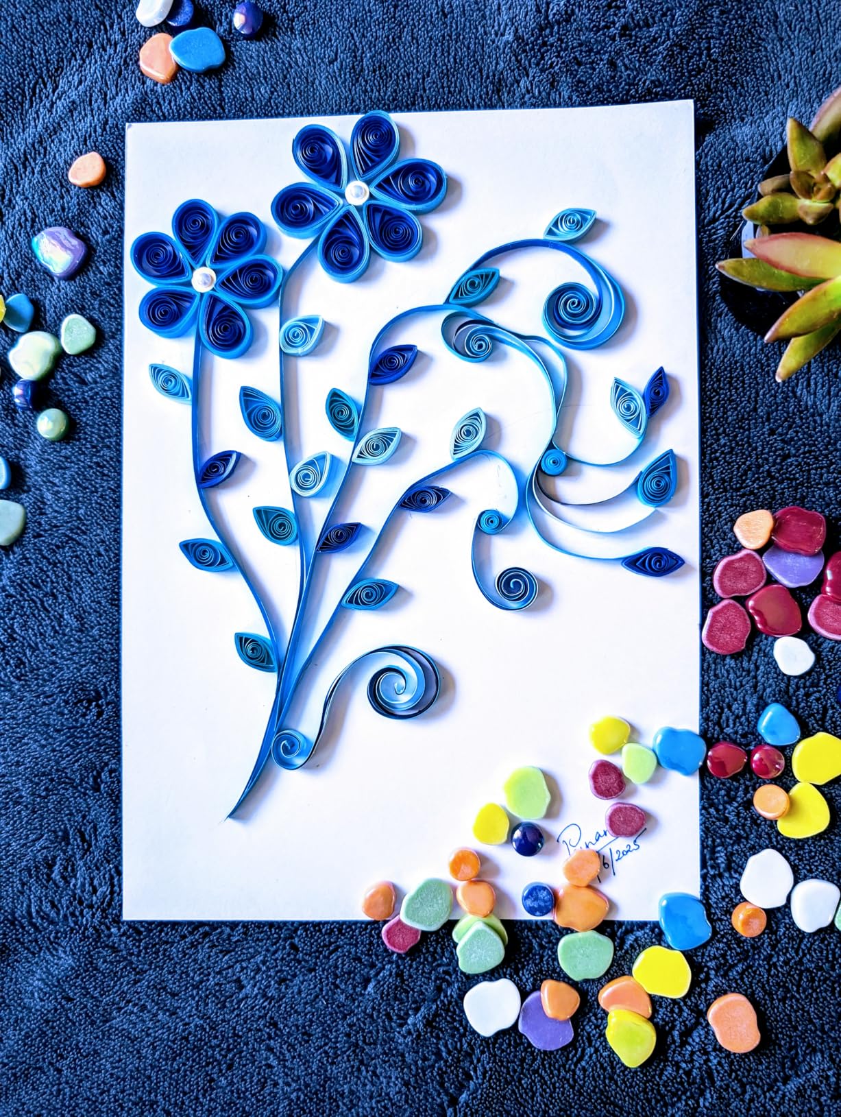 All-in-One Paper Quilling Kit - 1740pcs 3mm/5mm/10mm Quilling Paper Strips with Electric Quilling Pen/Crimper/Comb Board, Complete Set for Beginners to Advanced Users, DIY Crafts & Classroom Teaching customer photo 2