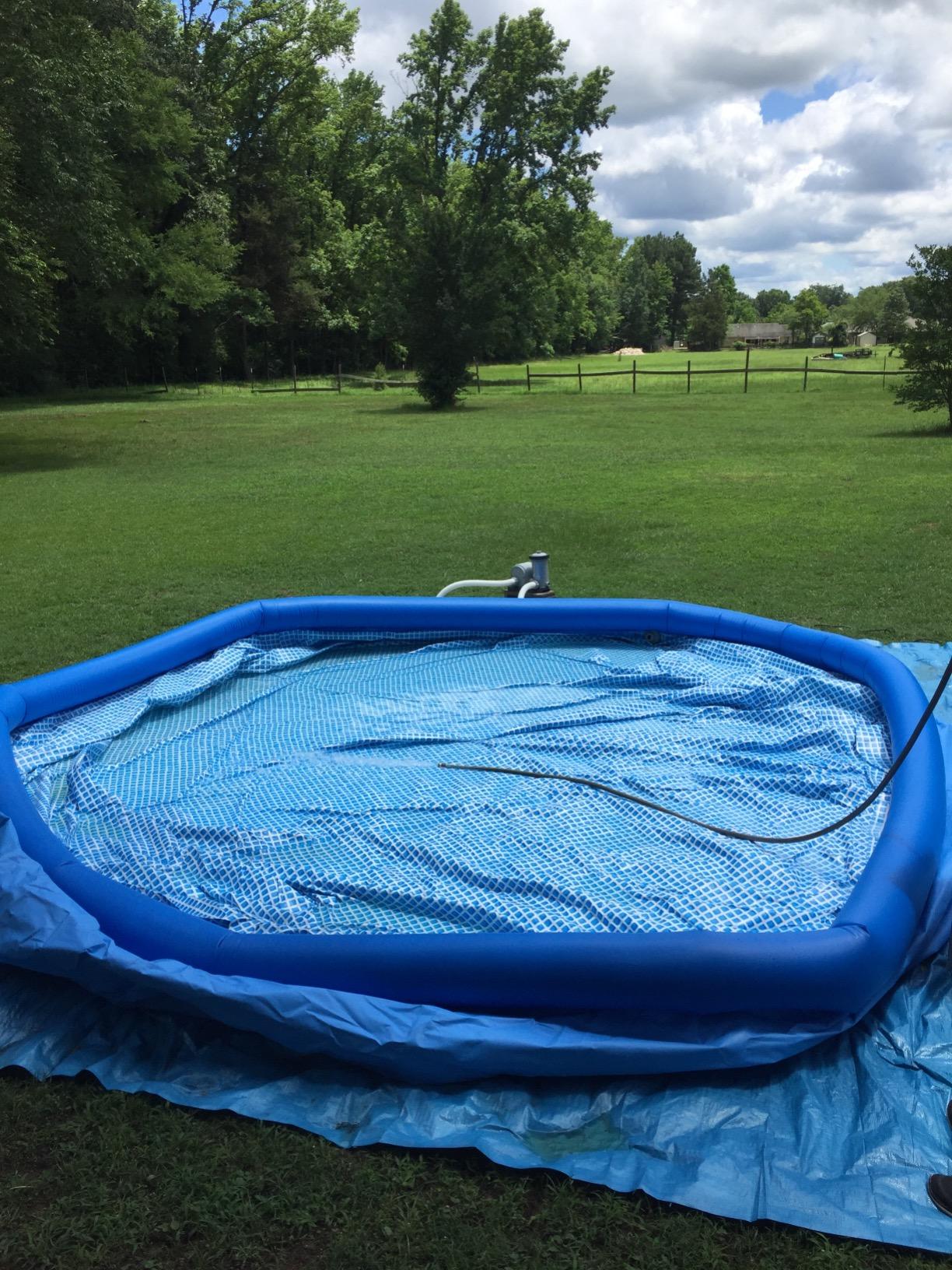 Intex Easy Set 15 ft x 42in Above Ground Pool Set, Round Inflatable Swimming Pool with 1000 GPH Cartridge Filter Pump, Ladder, Cover, & Ground Cloth customer photo 2