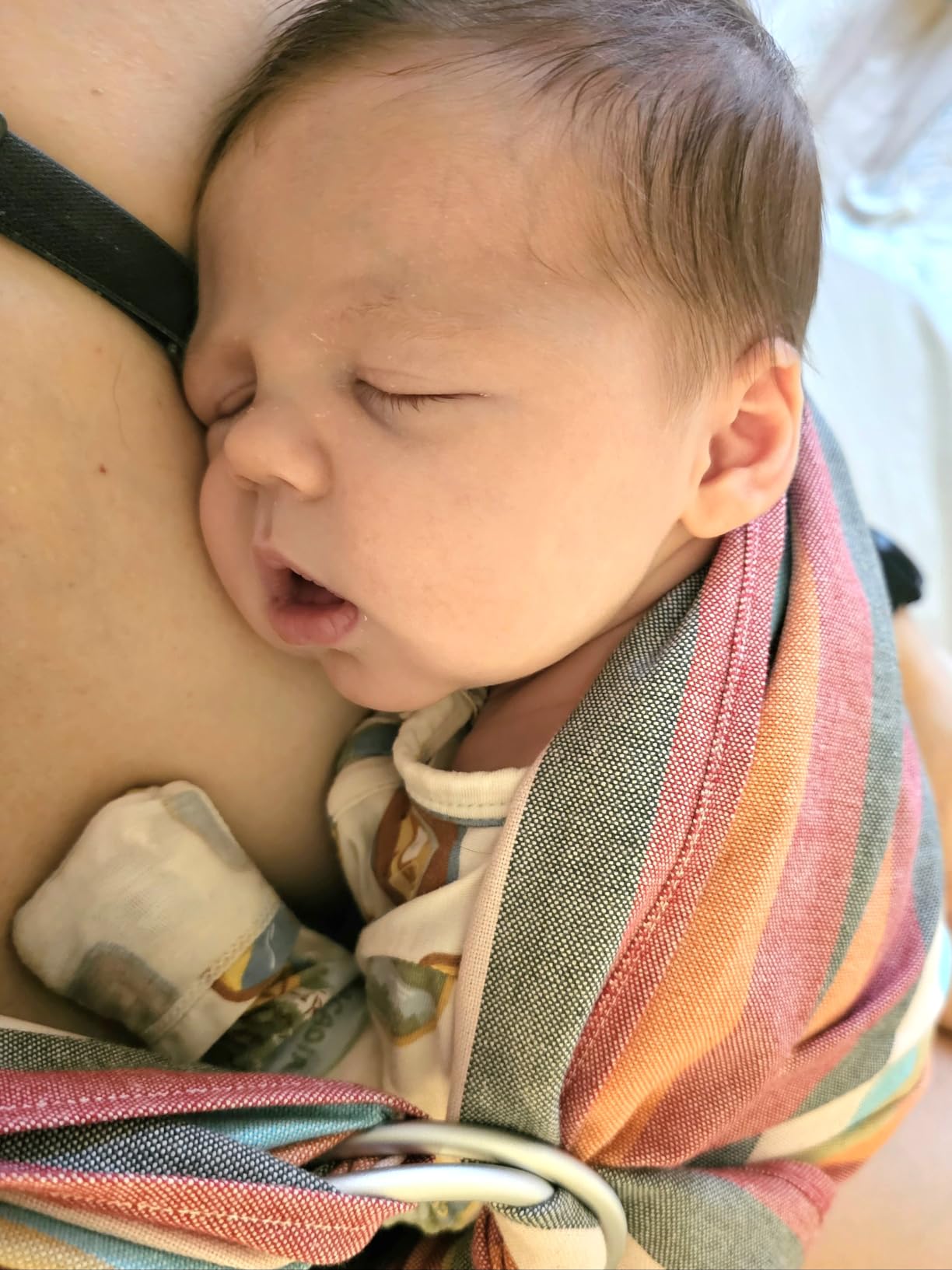 Hip Baby Wrap - Adjustable Baby Ring Sling & Infant Wrap Carrier for Newborns & Toddlers - Soft Cotton Baby Wrap for Babywearing - for Nursing and Infant Shower Gifts, 8-35 lbs - Midnight customer photo 2