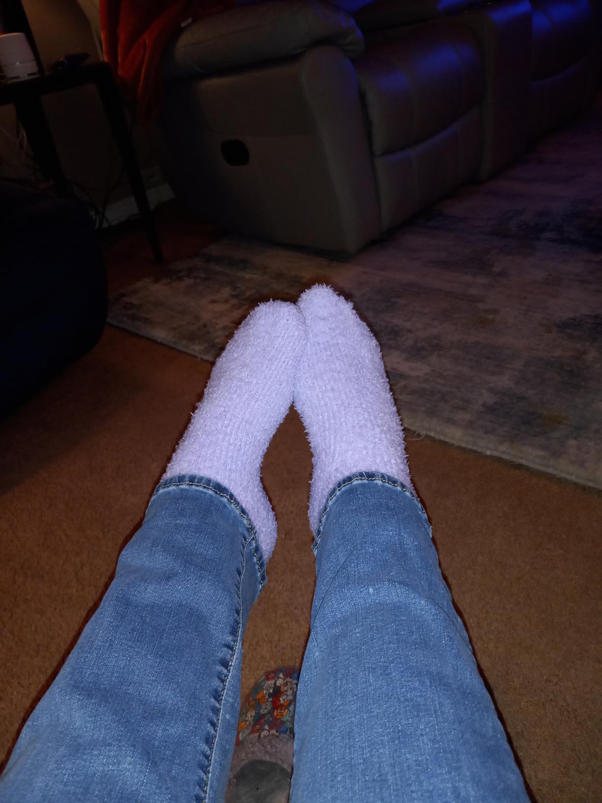 MQELONG Womens Super Soft Fuzzy Cozy Home Sleeping Socks Microfiber Winter Warm Slipper Socks customer photo 2