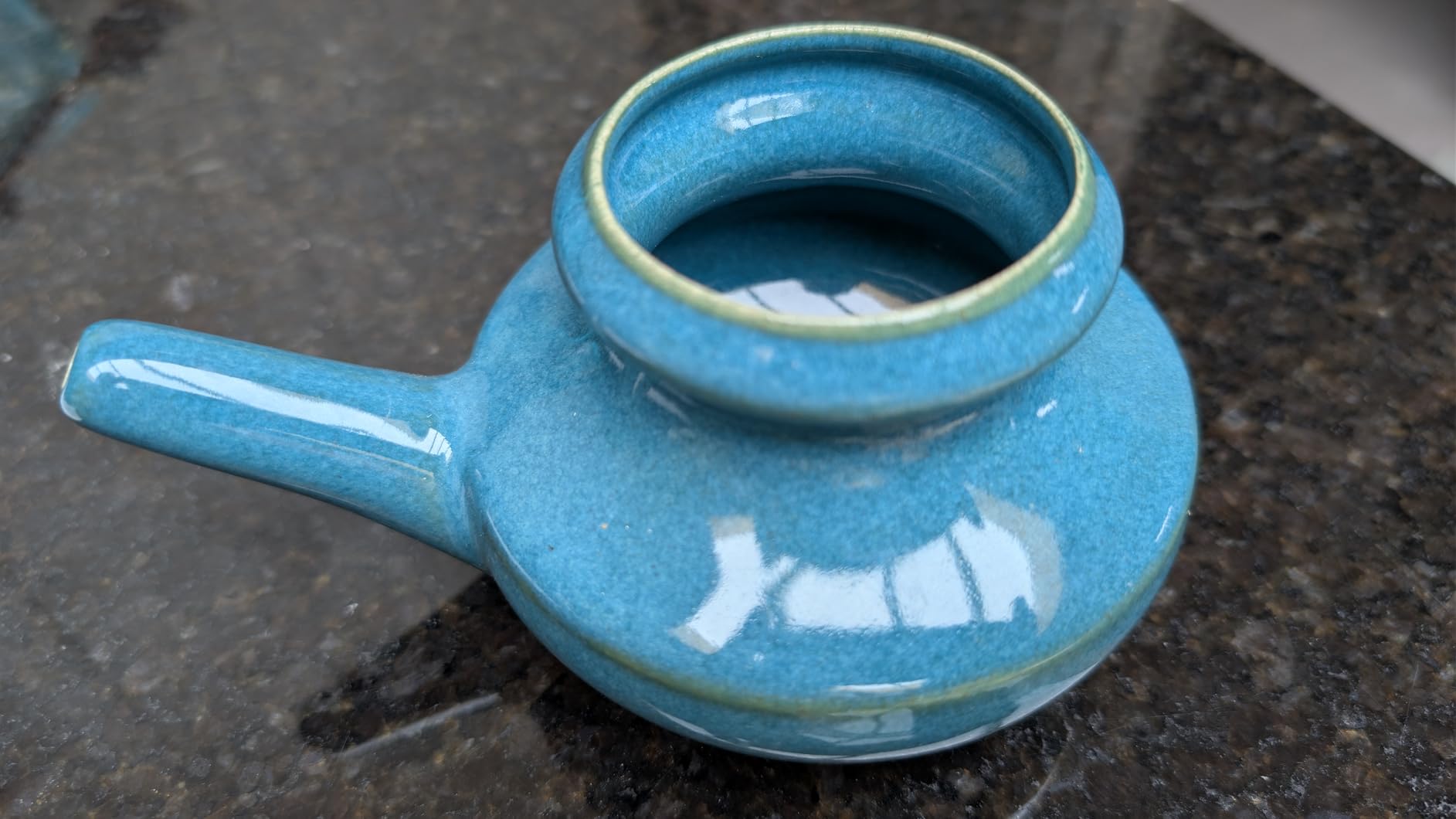 Baraka Handcrafted Ceramic Neti Pot - Nasal Rinse Tool for Home, Clears Nasal Passages, Hydrates Sinuses, Dishwasher Safe, Durable Food Grade Ceramic Glazes, Lightweight, Easy to Use - 10oz (Purple) customer photo 1