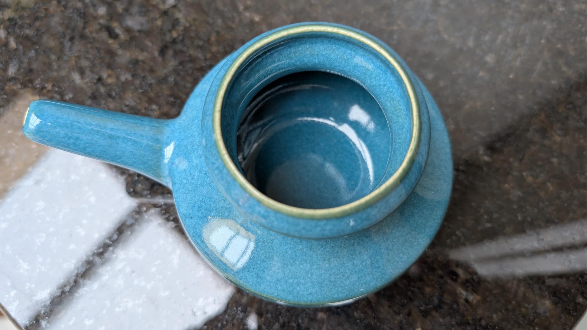 Baraka Handcrafted Ceramic Neti Pot - Nasal Rinse Tool for Home, Clears Nasal Passages, Hydrates Sinuses, Dishwasher Safe, Durable Food Grade Ceramic Glazes, Lightweight, Easy to Use - 10oz (Purple) customer photo 2