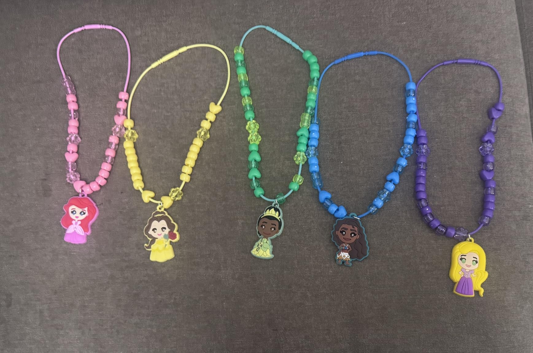 Disney Princess Necklace Activity Case - Jewelry Making Kit with Beads, Charms & Strings - Create Custom Princess Necklaces - Craft Gift for Girls Ages 3+ - Portable Storage Case Included customer photo 1