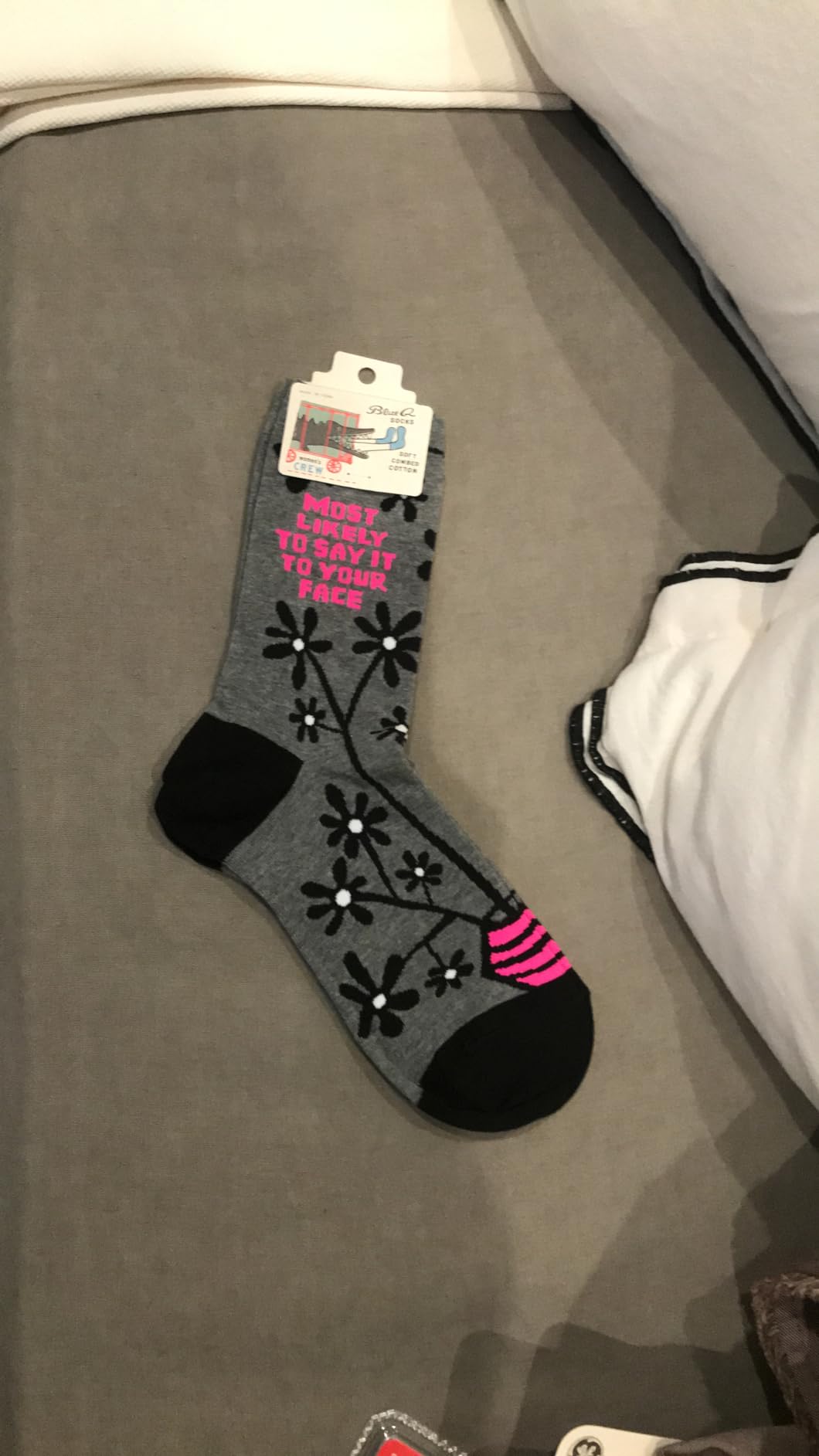 Blue Q Women's Funny Novelty Crazy Crew Socks with Sayings customer photo 1