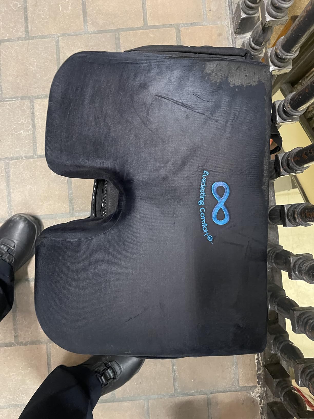 Everlasting Comfort Car Seat Cushion for Driving - Wedge Car Cushion for Office, Travel, Gaming Chair Memory Foam Driver Booster for Short People, Non-Slip, Washable Cover, Back & Sciatica Relief customer photo 1