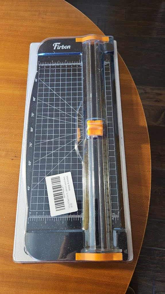 Firbon A4 Paper Cutter 12 Inch Titanium Paper Trimmer Scrapbooking Tool with Automatic Security Safeguard and Side Ruler for Craft Paper, Coupon, Label and Cardstock (Black) customer photo 2