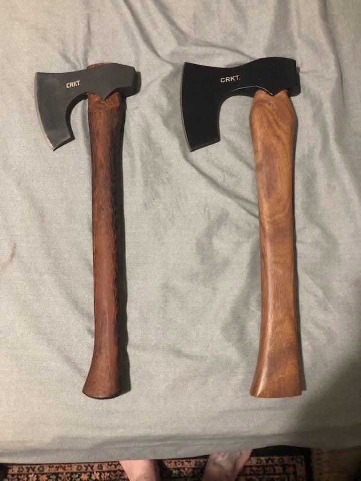 CRKT Freyr Axe: Outdoor Axe with Deep Beard Design, Forged Carbon Steel Blade, and Hickory Wooden Handle 2746 customer photo 2