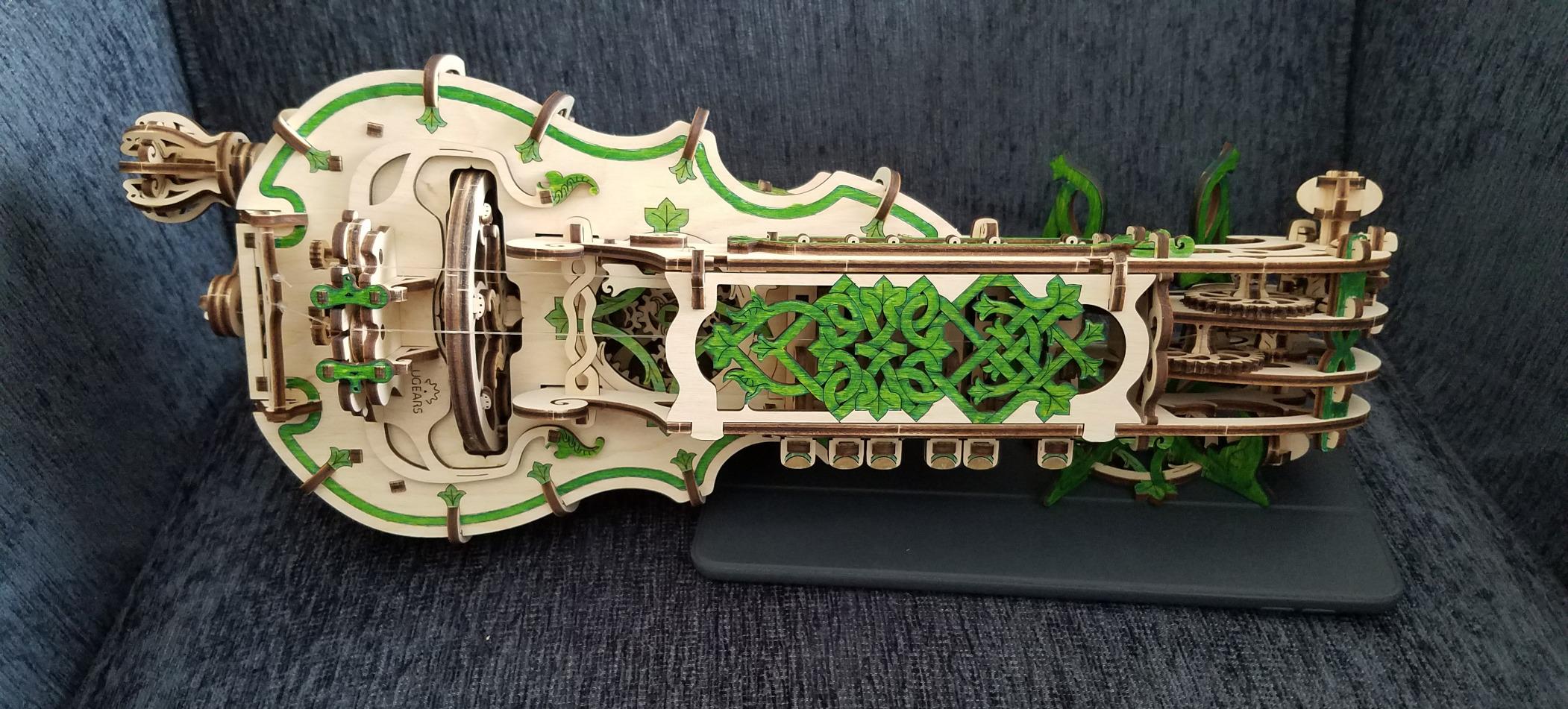 UGEARS Hurdy-Gurdy Musical Instrument 3D Wooden Puzzles for Adults - Wooden Model Kits for Adults Medieval Hurdy Gurdy Instruments Folk Instruments for Adult Brain Teaser, Hobby Set customer photo 1