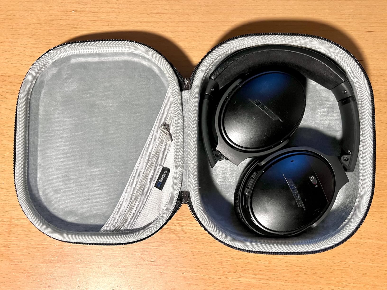 Shield Headphones Case Compatible with Bose QC Ultra II, QC 45/35 II Gaming and More, Replacement Hard Shell Travel Carrying Bag with Cable Storage (Dark Grey) customer photo 1