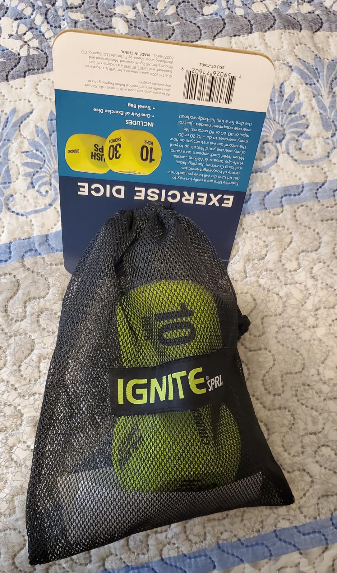 SPRI Exercise Dice (6-Sided) - Game for Group Fitness & Exercise Classes - Includes Push Ups, Squats, Lunges, Jumping Jacks, Crunches & Wildcard (Includes Carrying Bag) customer photo 2