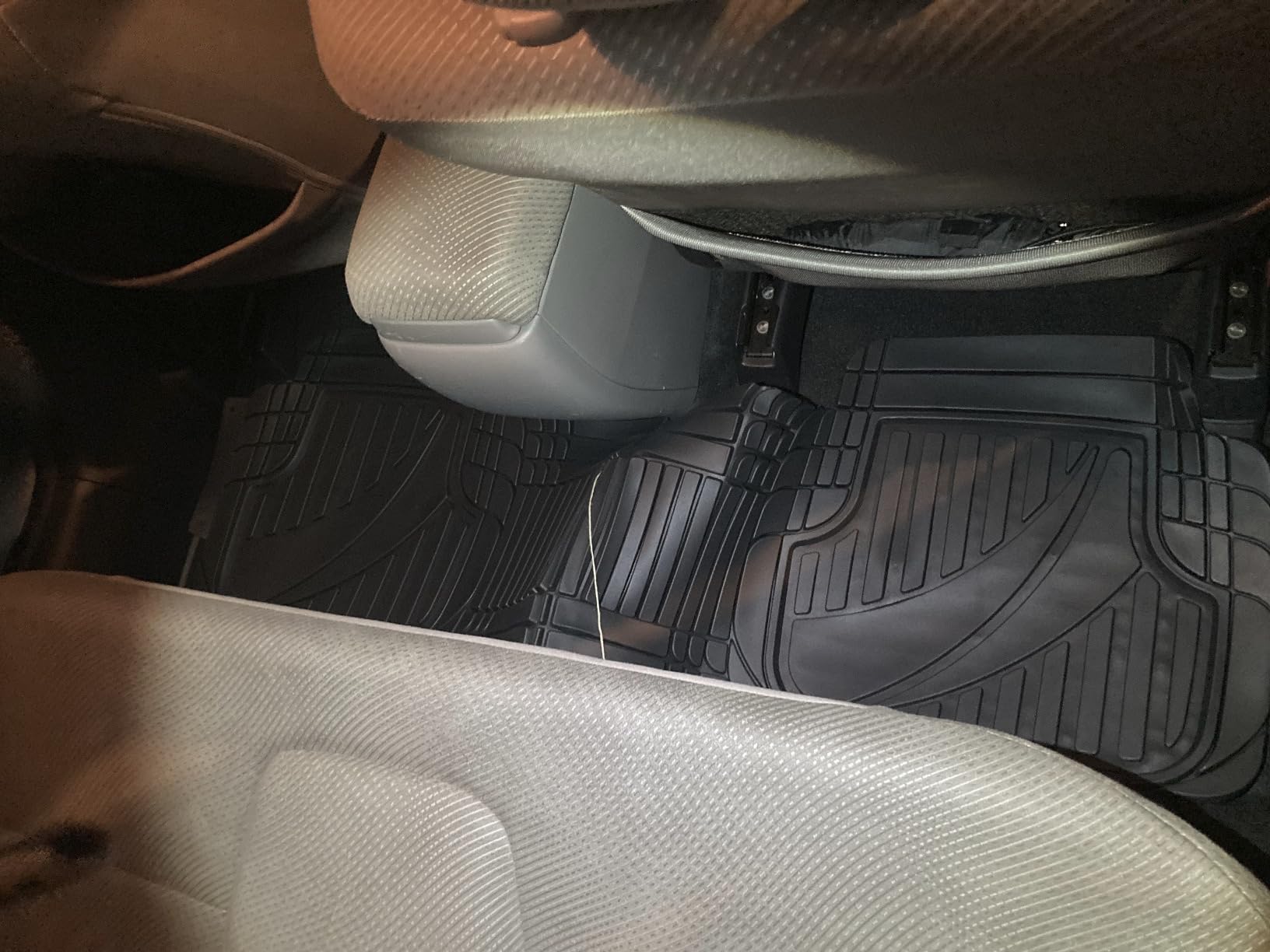 Motor Trend FlexTough Advanced Black Rubber Car Floor Mats - Heavy Duty Trim to Fit All Weather Floor Mats for Cars Truck SUV - Automotive Car Interior Floor Liner Protection - Universal Fit customer photo 1