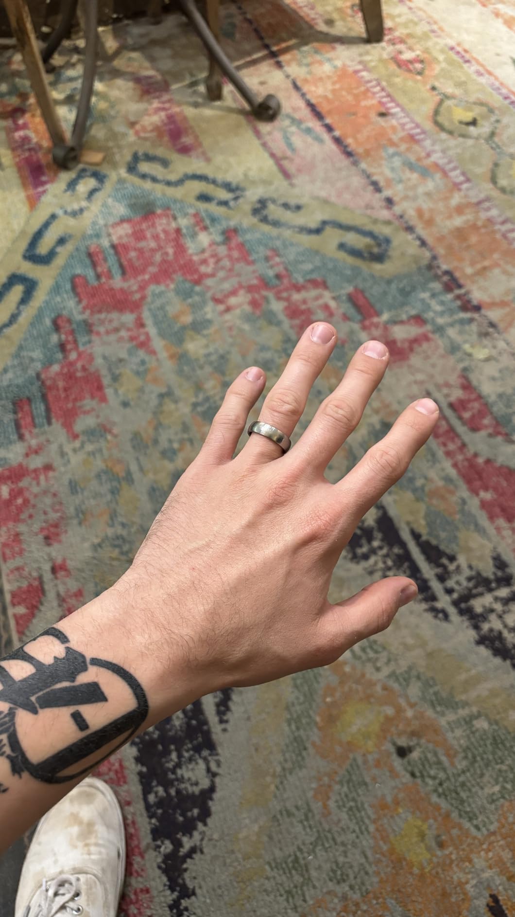 TIGRADE 4mm 6mm 8mm Titanium Ring Brushed Dome Silver Wedding Band Comfort Fit Size 4-14.5 customer photo 1