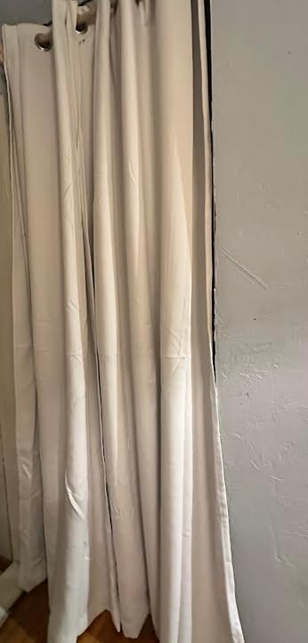 NICETOWN Grey Full Shade Curtain Panels, Pair of Energy Smart & Noise Blocking Out Blackout Drapes for Dining Room Window, Thermal Insulated Guest Room Lined Window Dressing (Gray, 52 x 84 inch) customer photo 1