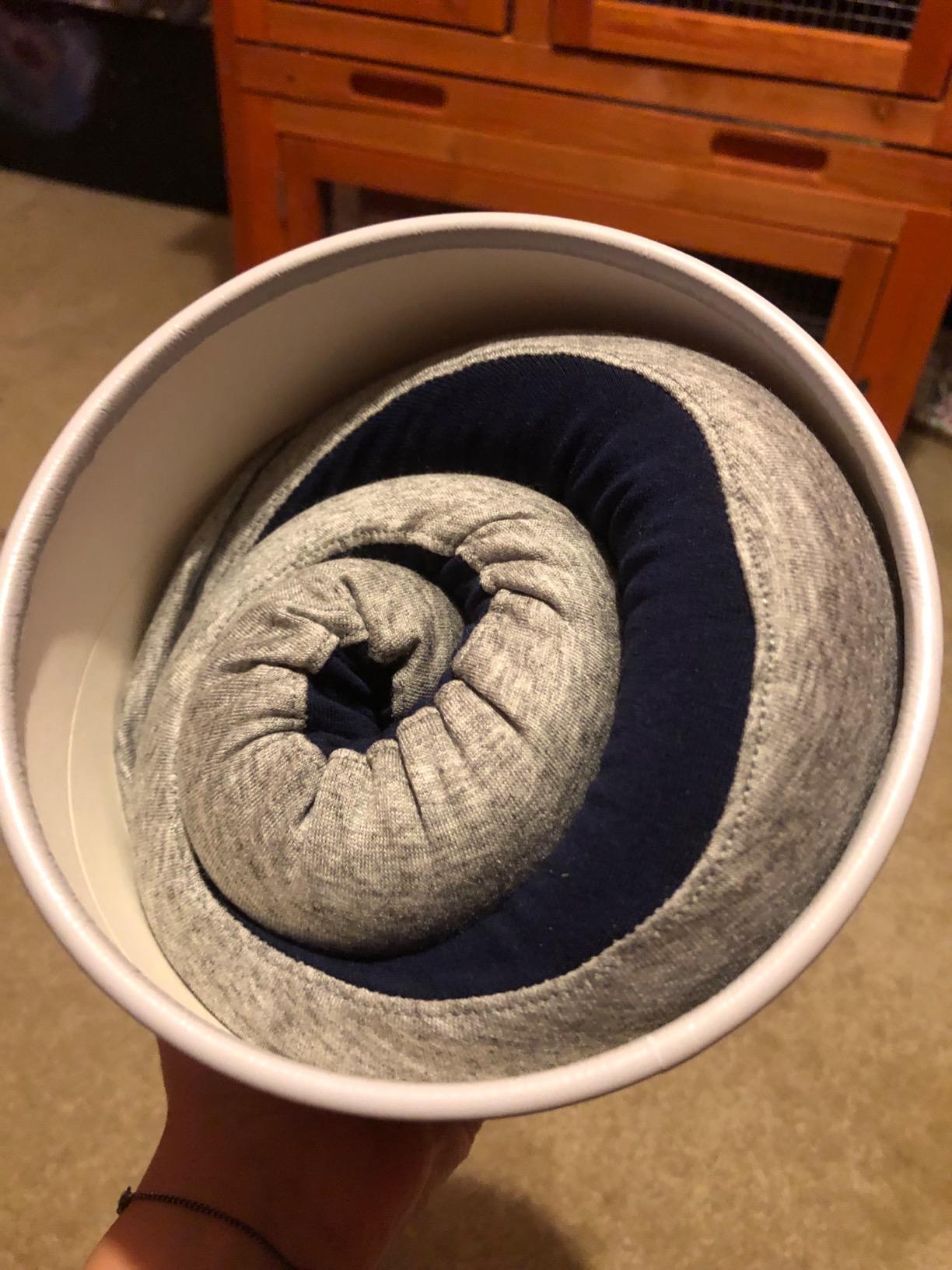 Ostrichpillow Go Neck Pillow, Travel Pillows for Airplanes, Premium Memory Foam Travel Pillow, 360 degree Ergonomic Design, Asymmetrical Sides, Travel Bag Included, Washable Modal Cover customer photo 2