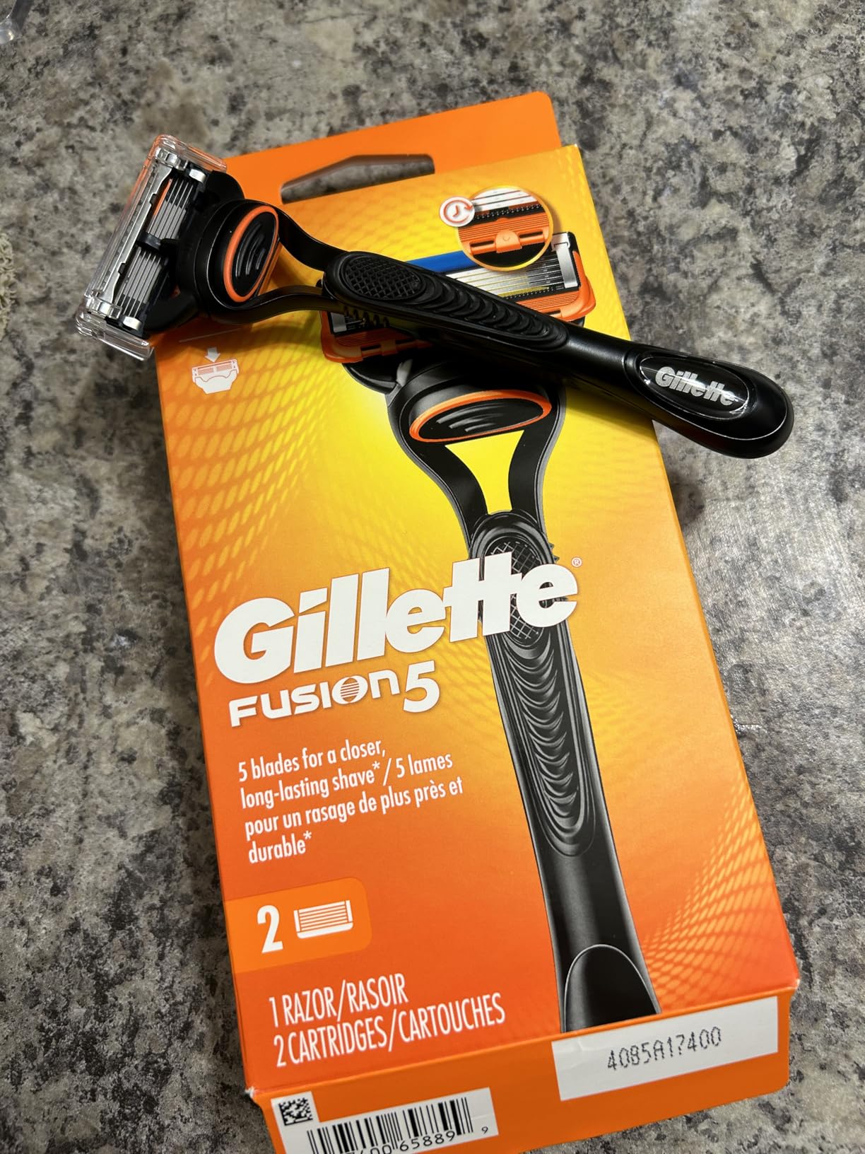 Gillette Fusion5 Razors for Men, 1 Razor, 4 Blade Refills, Lubrastrip for a More Comfortable Shave customer photo 2