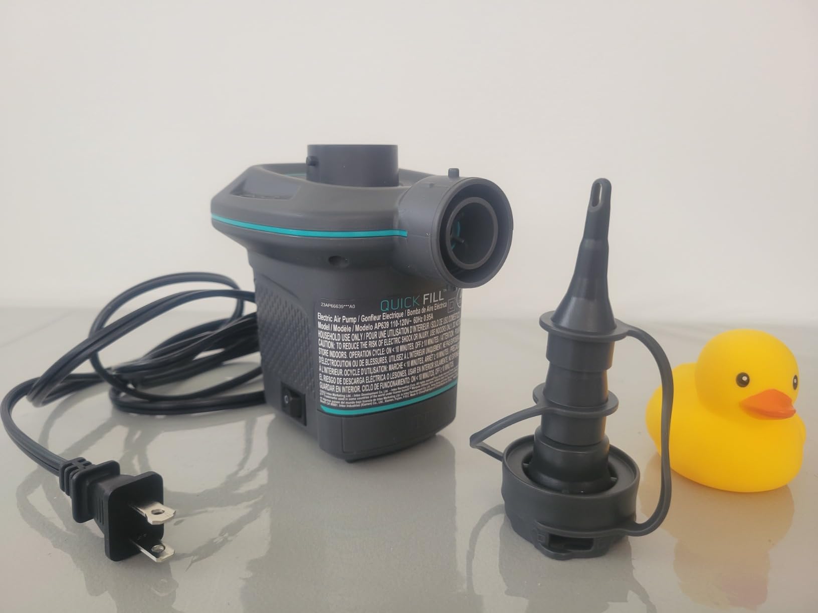 INTEX QuickFill Electric Air Pump: Inflates and Deflates Air Mattresses, Inflatable Kayaks, Boats, Toys customer photo 2