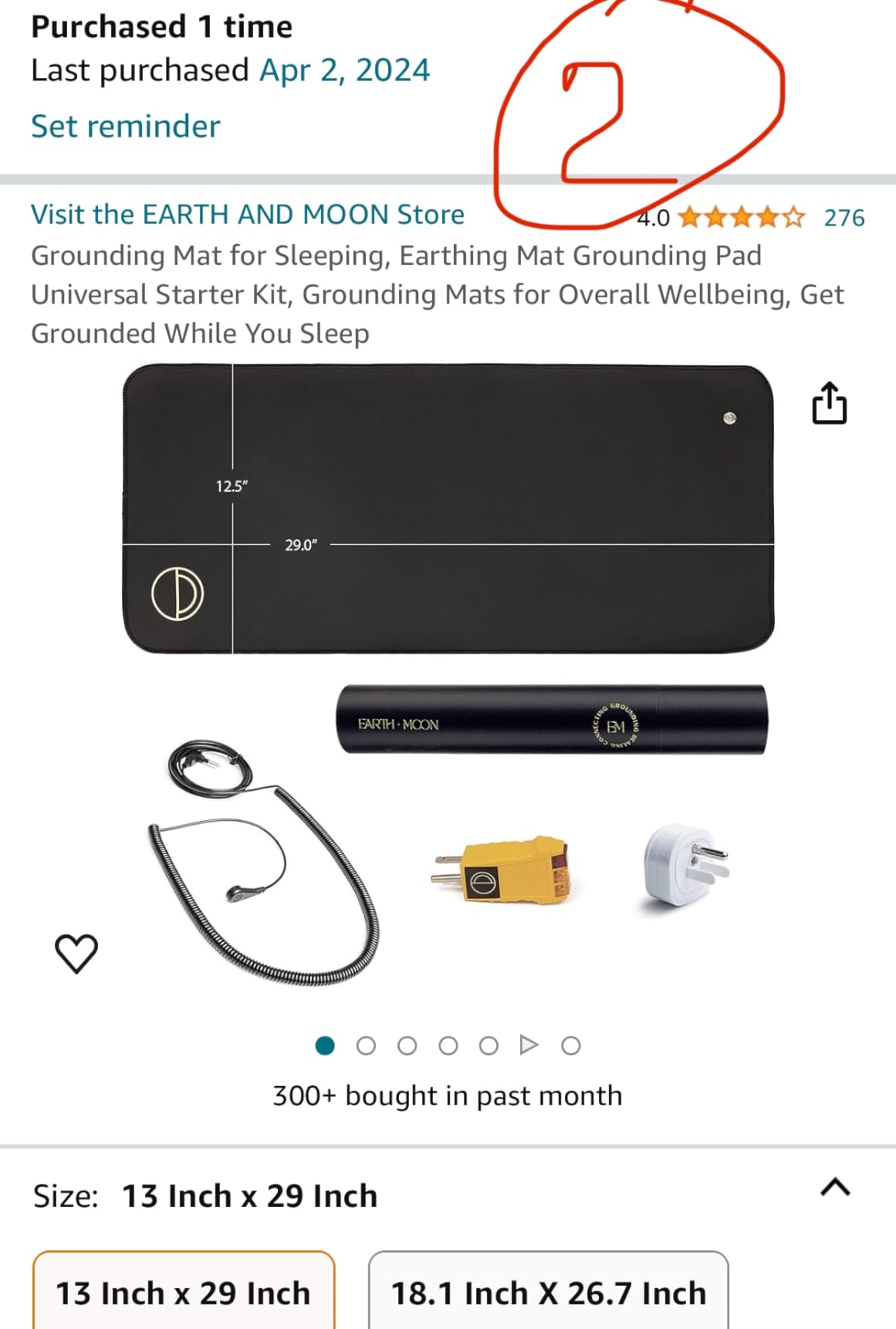 Earth and Moon Grounding Mat for Bed 24x35in - Full Body Grounding Pad and Mattress Cover for Pain, Inflammation and Restful Sleep, Includes 15 Feet Cord and Outlet Tester for Safe Use customer photo 2