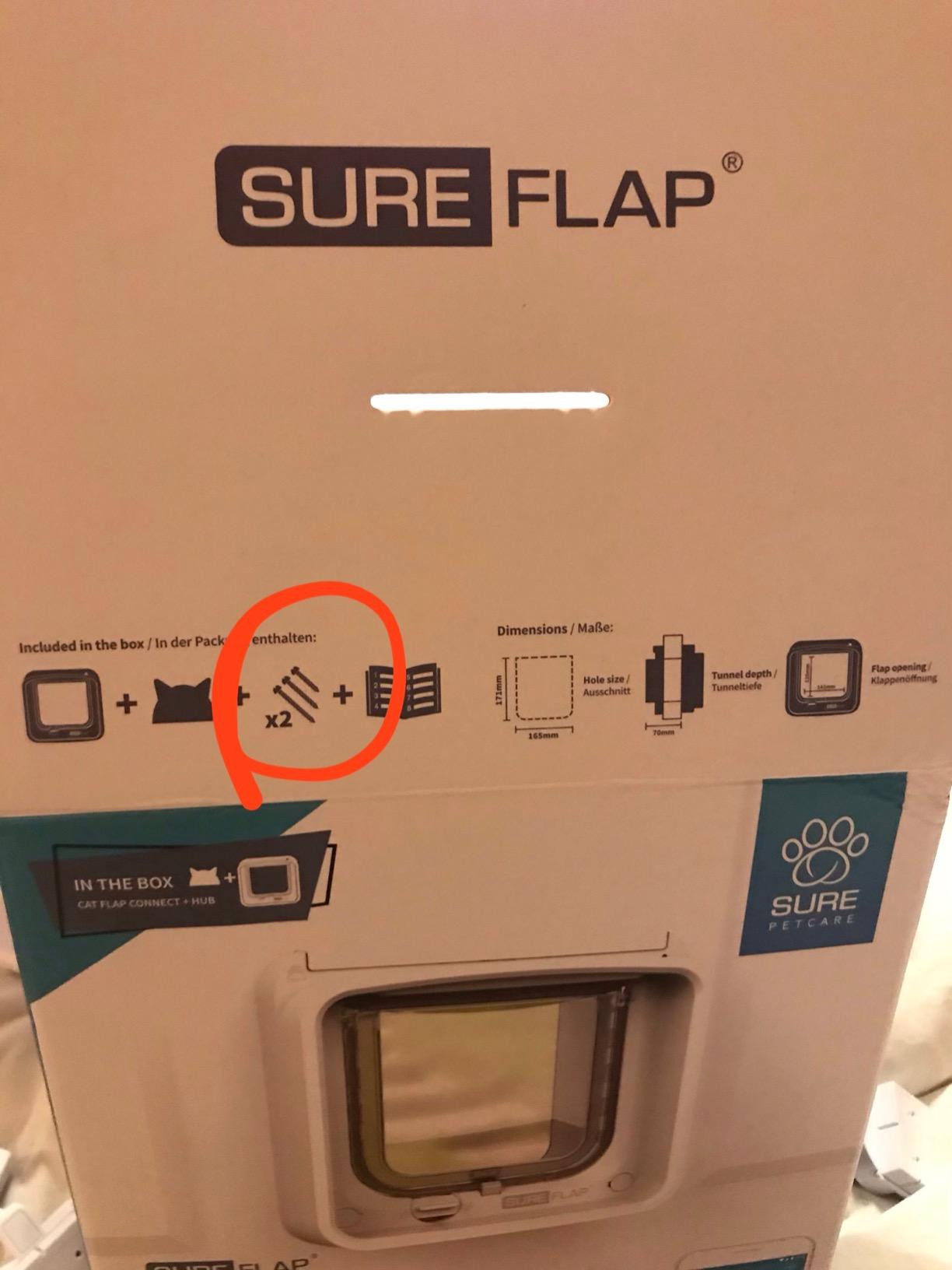SureFlap Microchip Cat Door Connect with Hub Bundle - WiFi Connected - Door Opening: 5 5/8