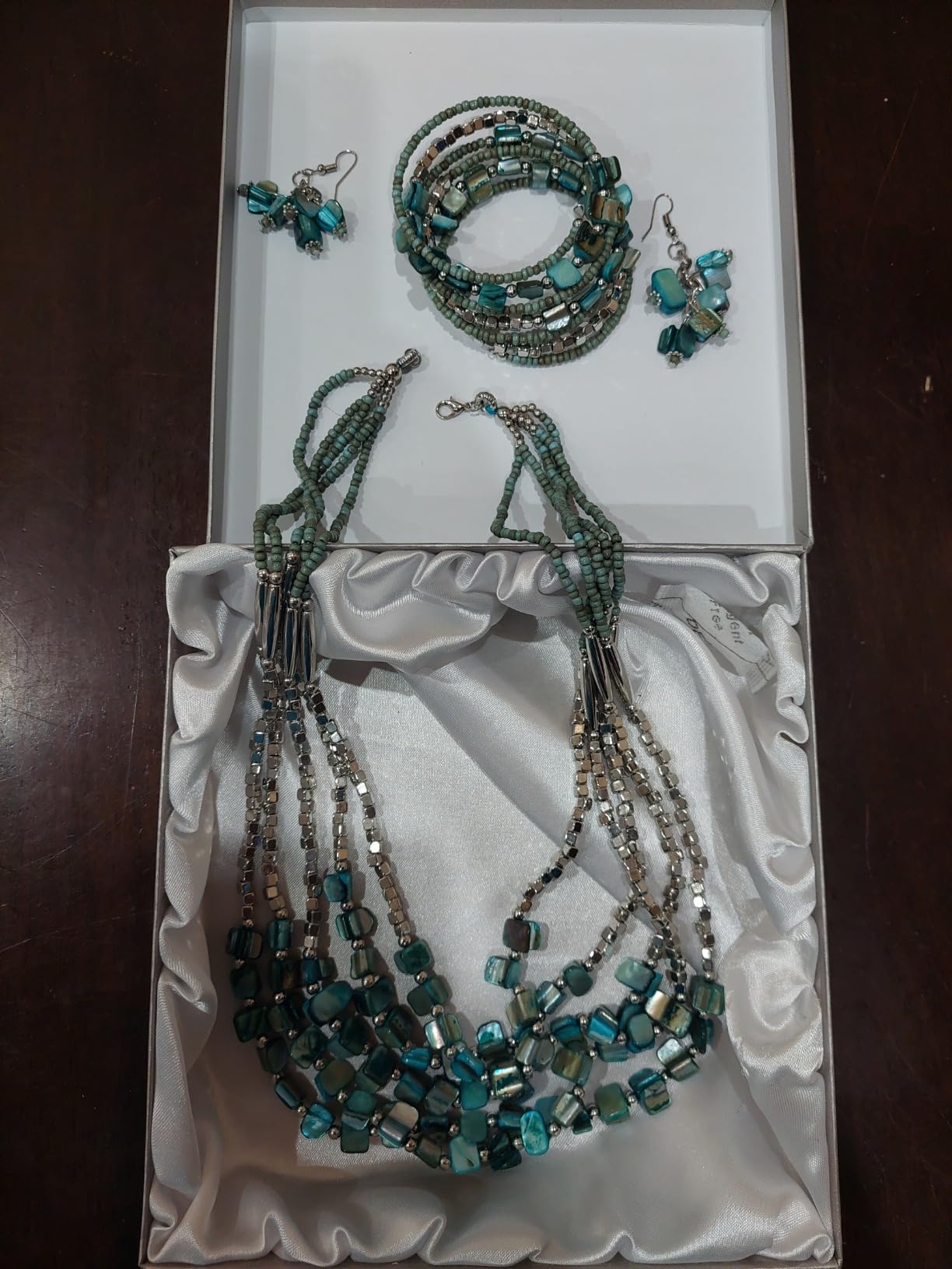 Costume Jewelry Sets for Women - Beaded Bracelet Earrings and Necklace Set - Handmade Seed Beads Vintage Summer Beach Boho Jewelry - Anniversary Birthday Gifts for Womens - 22 Inches customer photo 2