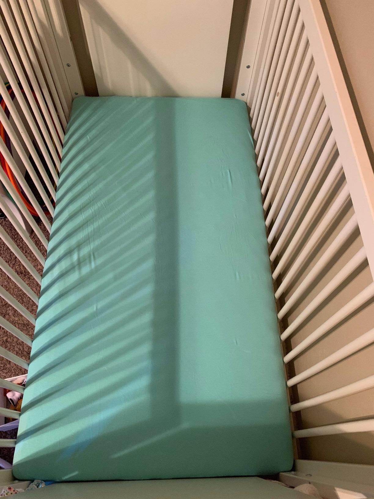 Kyte Baby Soft Crib Sheet - Standard Fitted Crib Sheet Made with Rayon from Bamboo, Ultra-Gentle and Breathable (Cloud) customer photo 2