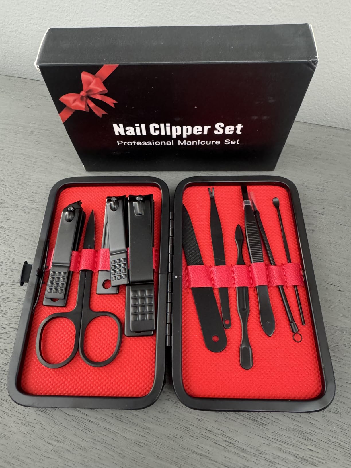 Manicure set Men Personal Care Tools Accessories Finger and Toe Nail Clippers Set Professional Manicure Pedicure Kit With Travel Case Nail Grooming Kit Gifts for Men Women Father Mother customer photo 2