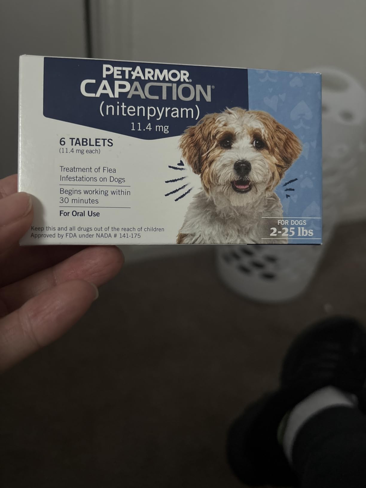 PetArmor CAPACTION (nitenpyram) Oral Flea Treatment for Dogs, Fast Acting Tablets Start Killing Fleas in 30 Minutes, Dogs Over 25 lbs, 6 Doses customer photo 2