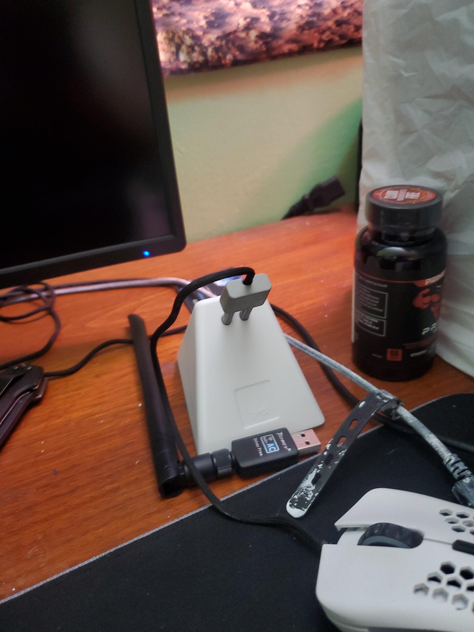 Hotline Games Mouse Bungee Mouse Cord Clip Cord Management System Fixer Holder for Esports FPS Game (3.0 White) customer photo 2