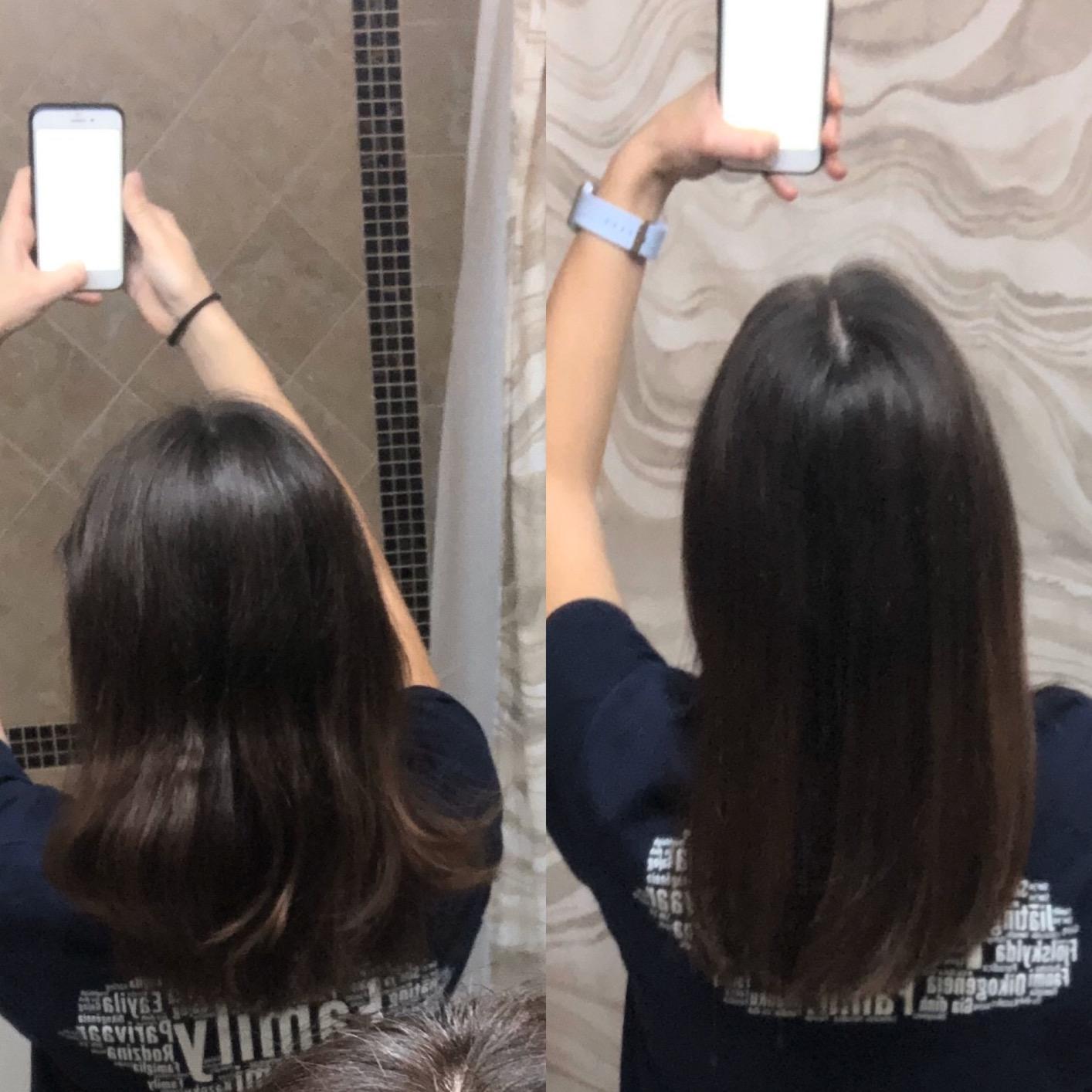 Drybar The Brush Crush Heated Straightening Brush - Hair Dryer Straightener for Smooth, Frizz-Free Hair - Salon-Quality Blowout customer photo 1
