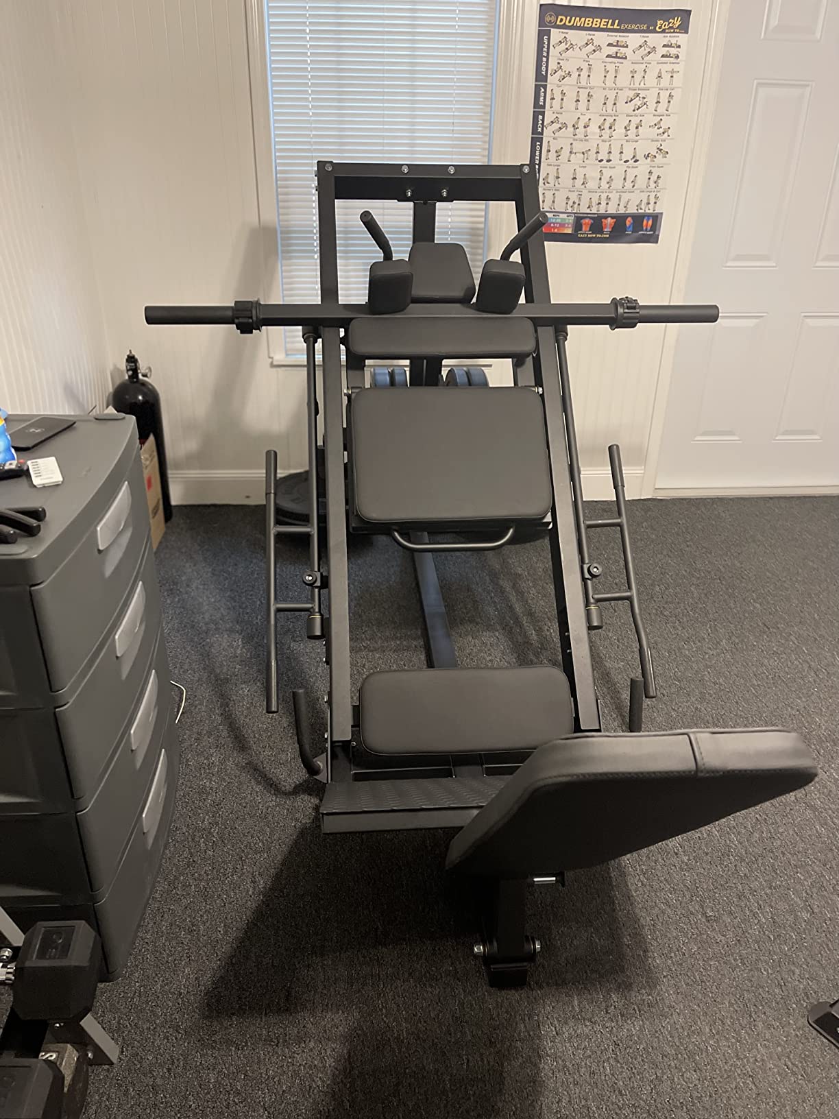 Titan Fitness Plate-Loaded Leg Press Hack Squat Machine Combo, Rated 1000 LB, Three Lockout Positions, Thick HeftyGrip Padding, Quick Adjustments, Lower Body Specialty Machine customer photo 1