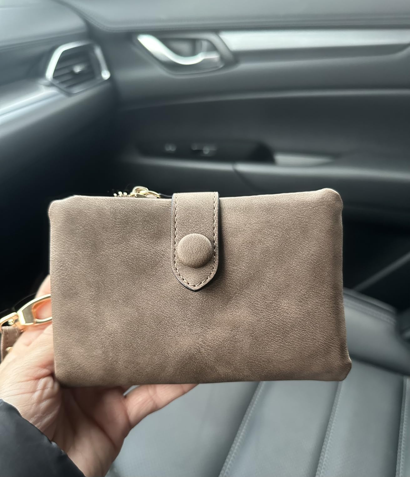 Wallets for Women Bifold Small Rfid Soft Leather Ladies Wallets Trifold Womens Wallets Billfolds Mini Wristlet Clutch Cute Zipper Coin Purse with Wrist Strap customer photo 1